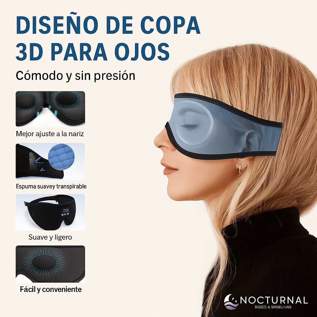 Antifaz para Dormir con Auriculares Integrados