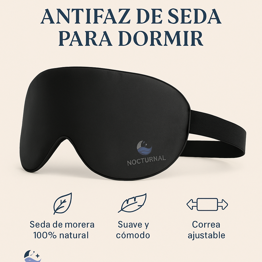 Antifaz de Seda Suave para Descansar